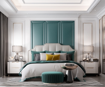Simple European Style Bedroom-ID:689896365