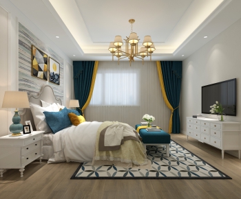 Simple European Style Bedroom-ID:826944159