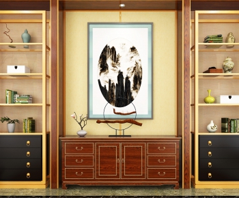 New Chinese Style Side Cabinet/Entrance Cabinet-ID:342998536