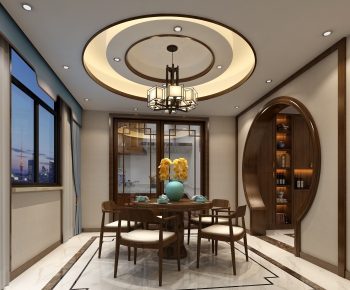 New Chinese Style Dining Room-ID:787309639