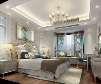 Simple European Style Bedroom-ID:628550864