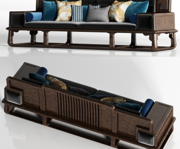 New Chinese Style A Sofa For Two-ID:963896799