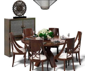 Simple European Style Dining Table And Chairs-ID:483863171