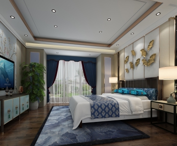 New Chinese Style Bedroom-ID:364509837