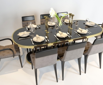 Post Modern Style Dining Table And Chairs-ID:949456866