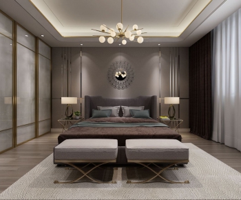 Simple European Style Bedroom-ID:965879496