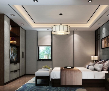 New Chinese Style Bedroom-ID:991322781