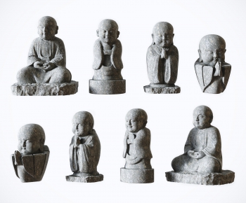 新中式和尚佛像雕塑装摆件-ID:199092425