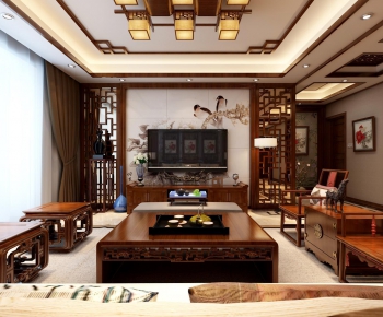 Chinese Style A Living Room-ID:268122486