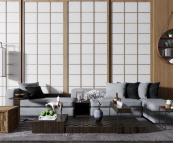 Japanese Style Multi Person Sofa-ID:582556571