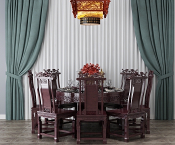 Chinese Style Dining Table And Chairs-ID:561995454
