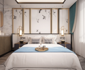 New Chinese Style Bedroom-ID:641080734