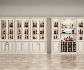 Simple European Style Wine Cabinet-ID:521630634