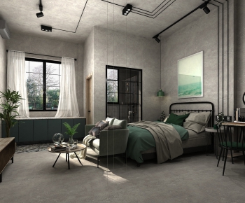 Industrial Style Bedroom-ID:263495162
