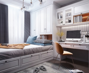 Simple European Style Bedroom-ID:539541881