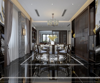 New Chinese Style Dining Room-ID:193254897