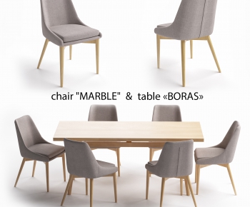 Nordic Style Dining Table And Chairs-ID:691887556
