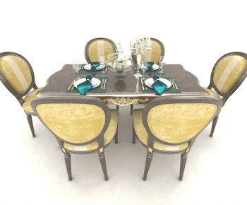 American Style Dining Table And Chairs-ID:190464723