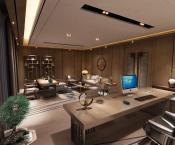 New Chinese Style Manager's Office-ID:730060335