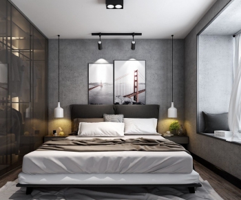 Industrial Style Bedroom-ID:378249527