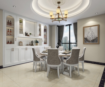 Simple European Style Dining Room-ID:465858932