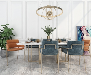 Post Modern Style Dining Table And Chairs-ID:970520226