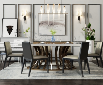 Modern Dining Table And Chairs-ID:587302398