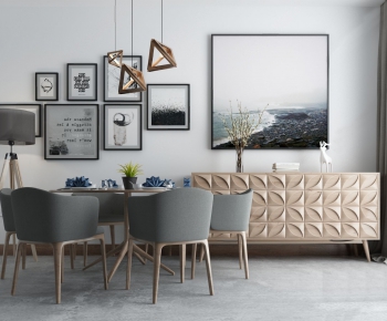 Nordic Style Dining Table And Chairs-ID:297850281
