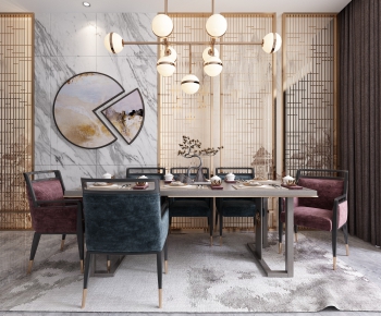 New Chinese Style Dining Room-ID:452134497
