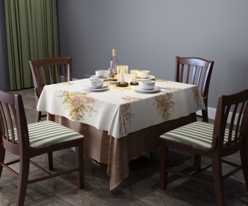 American Style Dining Table And Chairs-ID:667484246
