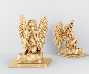 北欧天使雕塑-ID:601905679
