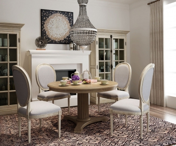 American Style Dining Table And Chairs-ID:800152279