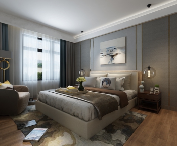 New Chinese Style Bedroom-ID:399217588