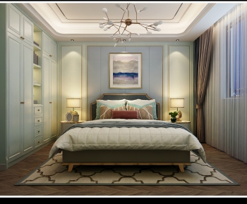 Simple European Style Bedroom-ID:755196158