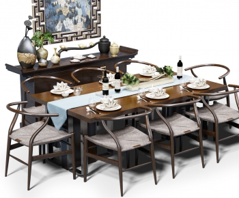 New Chinese Style Dining Table And Chairs-ID:635603961