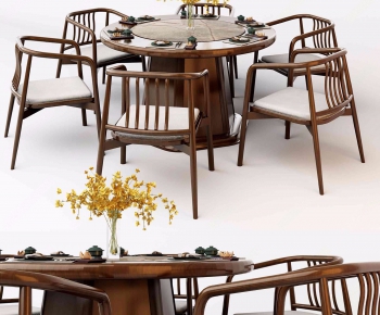 New Chinese Style Dining Table And Chairs-ID:529388479