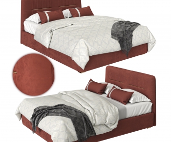 Simple European Style Double Bed-ID:367217558