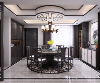 New Chinese Style Dining Room-ID:805271457