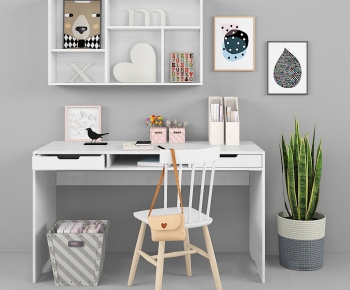 Modern Computer Desk And Chair-ID:756206749
