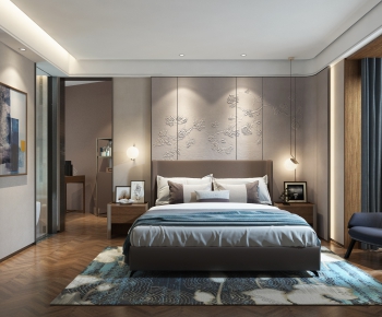 New Chinese Style Bedroom-ID:990241388