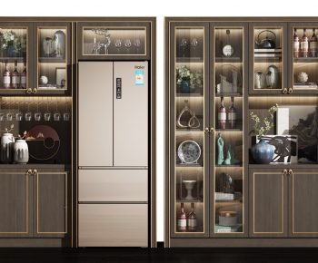 New Chinese Style Wine Cabinet-ID:537809591
