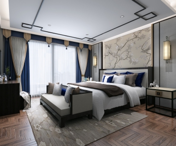 New Chinese Style Bedroom-ID:620763813