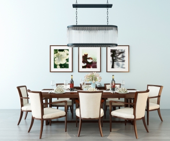 Simple European Style Dining Table And Chairs-ID:650389882