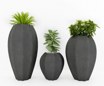 Modern Potted Green Plant-ID:456562581