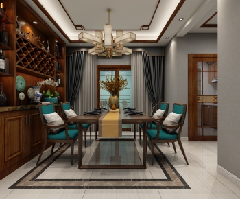 New Chinese Style Dining Room-ID:459287299