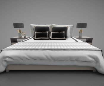 Modern Double Bed-ID:606737832