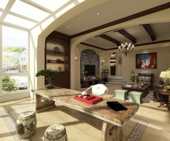 New Classical Style A Living Room-ID:290249781