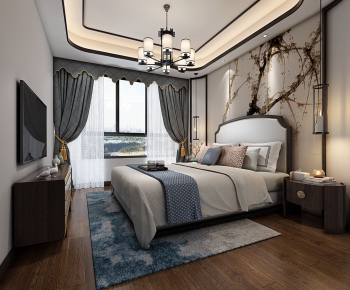 New Chinese Style Bedroom-ID:893765538