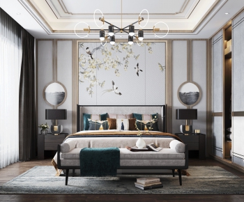 New Chinese Style Bedroom-ID:617376948