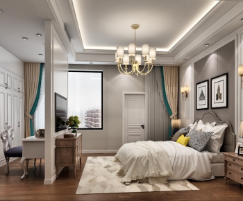 Simple European Style Bedroom-ID:513073374